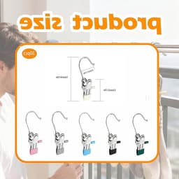 Wasknijpers van roestvrij staal voor wasrekken – duurzaam – veelzijdig – compact – ideaal voor binnen en buiten – 10.5 x 2.3 cm – wasaccessoires – huishoudelijke artikelen — thumbnail 4