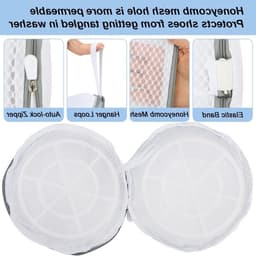 Schoenwaszakken 2-Pack - Honingraat Net voor Sport- en Hardloopschoenen, Sokken en Speelgoed - Ideaal voor Fijne Was en Bescherming — thumbnail 5