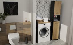 Wasmachinekast met Ruime Planken voor Boven de Wasmachine | Modern Design — thumbnail 4
