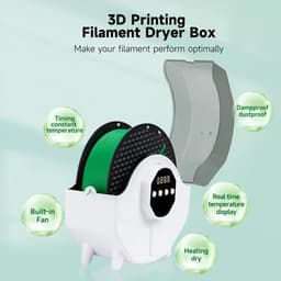 Filament Droger - Droogdoos - 3D Printen Optimaliseren - Instelbare Temperatuur - 248x125x242 mm - Wit — thumbnail 2