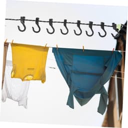 Waslijnen - Droogtouw Kleding - Buiten Drogen - Antislip Ontwerp - 500 cm - Zwart — thumbnail 2