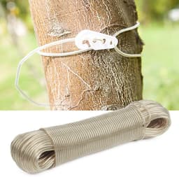 Dailygoods- Waslijn 50 Meter - UV-bestendig - Stabiele Staaldraad - Onderhoudsvriendelijk - Reiswaslijn - Transparant PVC - Wasdraad — thumbnail 3