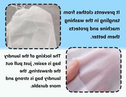 Wasmachinewasbare wasnetten, 2 stuks, 30 x 40 cm, herbruikbaar, dichtmazig met koordstopper voor delicate kleding — thumbnail 4