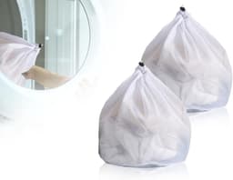 Wasmachinewasbare wasnetten, 2 stuks, 30 x 40 cm, herbruikbaar, dichtmazig met koordstopper voor delicate kleding — thumbnail 1