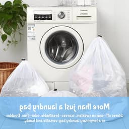 Set van 2 waszakken met trekkoord, duurzaam en slijtvast, ideaal voor wasmachine en schoenen reinigen, voorkomt klitten en schade — thumbnail 2