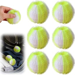 6 stuks herbruikbare wasmachine-verwijderingsballen, herbruikbare lintbal voor katten en huisdieren, haarverwijderaar voor wasmachines (groen) — thumbnail 1