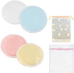 Set van 4 Wasbare Bamboe Borstvoeding Inserts - Absorberend met Opberg- en Waszak — thumbnail 1
