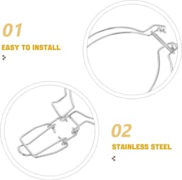 Draadklemmen Weckpotten - Metalen Sluitclips - Voedsel Bewaren - Luchtdichte Afsluiting - 8 Stuks - Zilver — thumbnail 5