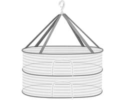 Droognet Kruiden - Droogmand Opvouwbaar - Planten Drogen - Ventilerend Mesh Materiaal - 60 x 40 x 40 cm - Wit