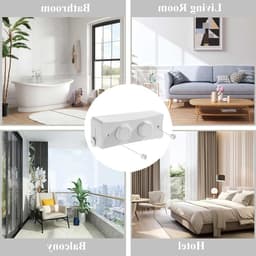 Uittrekbare waslijn 5,1 m - Onzichtbare wandmontage voor binnen en buiten - Draagvermogen tot 20 kg - Ideaal voor balkon en bijkeuken — thumbnail 2