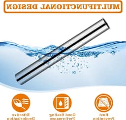 Extra Lange Universele Afvoer Sifonbuis 300mm - Roestvrijstaal Verlengstuk voor Badkamer en Keuken — thumbnail 3
