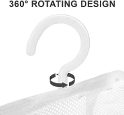 Dailygoods- Waszak - Ademend Mesh - Hangende Waszak met Haak - Opvouwbaar - Grote Capaciteit - 3 Ladingen - Ruimtebesparend - Wasmand — thumbnail 5
