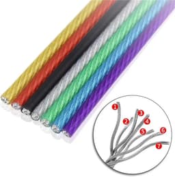 Waslijn - Kabel - Buiten Drogen - Roestvrij staal kern - 50 meter - Groen — thumbnail 2
