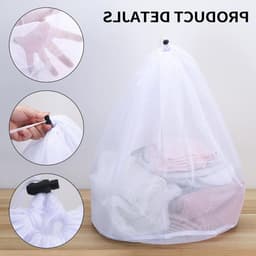 Set van 3 Waszakken voor Delicate Kleding - Herbruikbare Netwaszakken voor Ondergoed, Sokken en Bh's - 2 Kleine (30x40cm) en 1 Grote (50x70cm) — thumbnail 2
