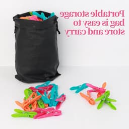Set van 60 Sterke Kledingknijpers zonder Print met Stabiele Buitenring - Antislip Kledingknijpers voor Waslijn of Droogrek, Ideaal voor Binnen en Buiten — thumbnail 3