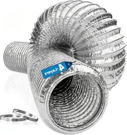 Afvoerslang Aluminium - Flexibele Buis - Luchtgeleiding - Duurzaam Materiaal - 100 mm 2.5 meter - Aluminiumkleur — thumbnail 1