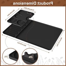 Silicone Koffiemat 60x40 cm - 2-in-1 Antislip Beschermmat voor Werkblad en Espresso Machine, Waterdicht en Warmtebestendig, Ideaal voor Koffieliefhebbers — thumbnail 5