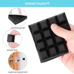 SnelShoppen - 16 Pack Rubber Buffers Zelfklevend Zwarte Silicone Anti-Vibratie Pads Rubber Voeten voor Meubels Speakers Elektrische Apparaten Antislip — thumbnail 2