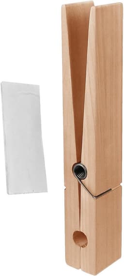 Houten Wasknijpers - Grote Klemmen - Handdoeken Ophangen - Ruimtebesparend Ontwerp - 30 cm Lengte - Houtkleur — thumbnail 1