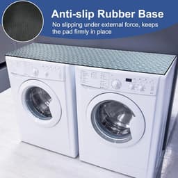 Wasmachine Droger Deksel - Apparaat Beschermer - Apparaten Beschermen - Antislip Bodem - 54 x 27.5 Inch - Wit Grijs — thumbnail 3