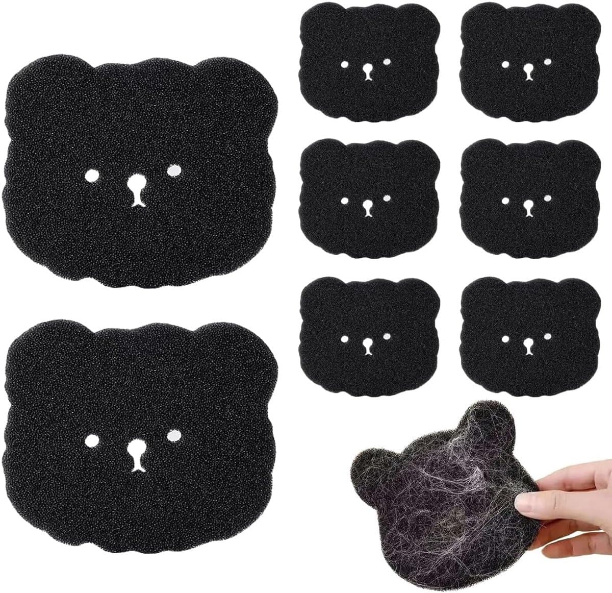 8 haarballen voor de wasmachine, herbruikbaar, verwijdert effectief dierenharen, praktische accessoires voor de wasmachine — afbeelding 1