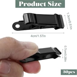 30 stuks mini-metalen klemmen - krokodillenklemmemetalen - Zwarte Knijpers - stevige veerklemmen - fotoclips - Knijpers Metaal - voor draden, fotosnacks, papier, kerst-doe-het-zelf decoratie — thumbnail 5