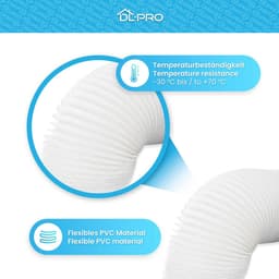 Flexibele Afvoerslang 3 Meter - Ø 100 mm - PVC - Voor Airco, Afzuigkap en Droger — thumbnail 4