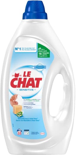 Le Chat Gel Sensitive - Vloeibaar Wasmiddel - Geschikt Voor Alle Was - Frisse Geur - Marseille Zeep - Voordeelverpakking - 4 x 33 Wasbeurten — thumbnail 3