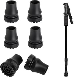Rubberen Doppen voor Krukken - Antislip Voetjes - Binnendiameter 19 mm — thumbnail 1