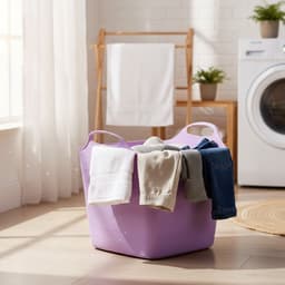 Excellent houseware flexibele kuip / emmer - lila - 25 l - kunststof - 40 x 35 cm - met handvatten — thumbnail 3