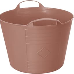 Excellent housewares Flexibele kuip / emmer - 2x - oudroze - 15 liter - kunststof - 35 x 28 cm — thumbnail 2