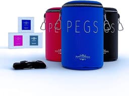 Premium blauwe wasknijpers tas voor waslijn - waterdicht en weerbestendig - ideaal voor roterende waslijn en droger — thumbnail 5