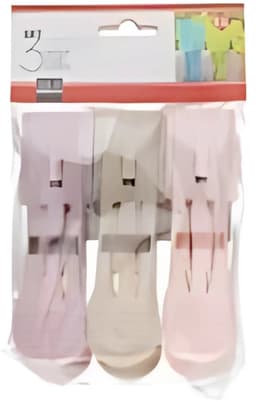 Gerimport handdoek knijpers - 6 stuks - pastel tinten - 8 x 6 x 12 cm - kunststof — thumbnail 4