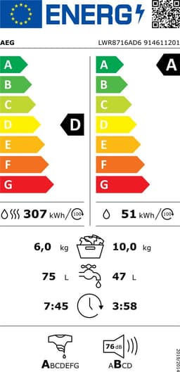 AEG LWR8716AD6 PowerCare — thumbnail 2