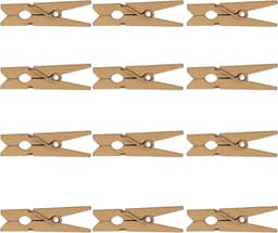 50 Stuks Houten Mini Knijpers 3.5cm - Voor Foto's, Kaarten, Knutselen & Decoratie — thumbnail 1