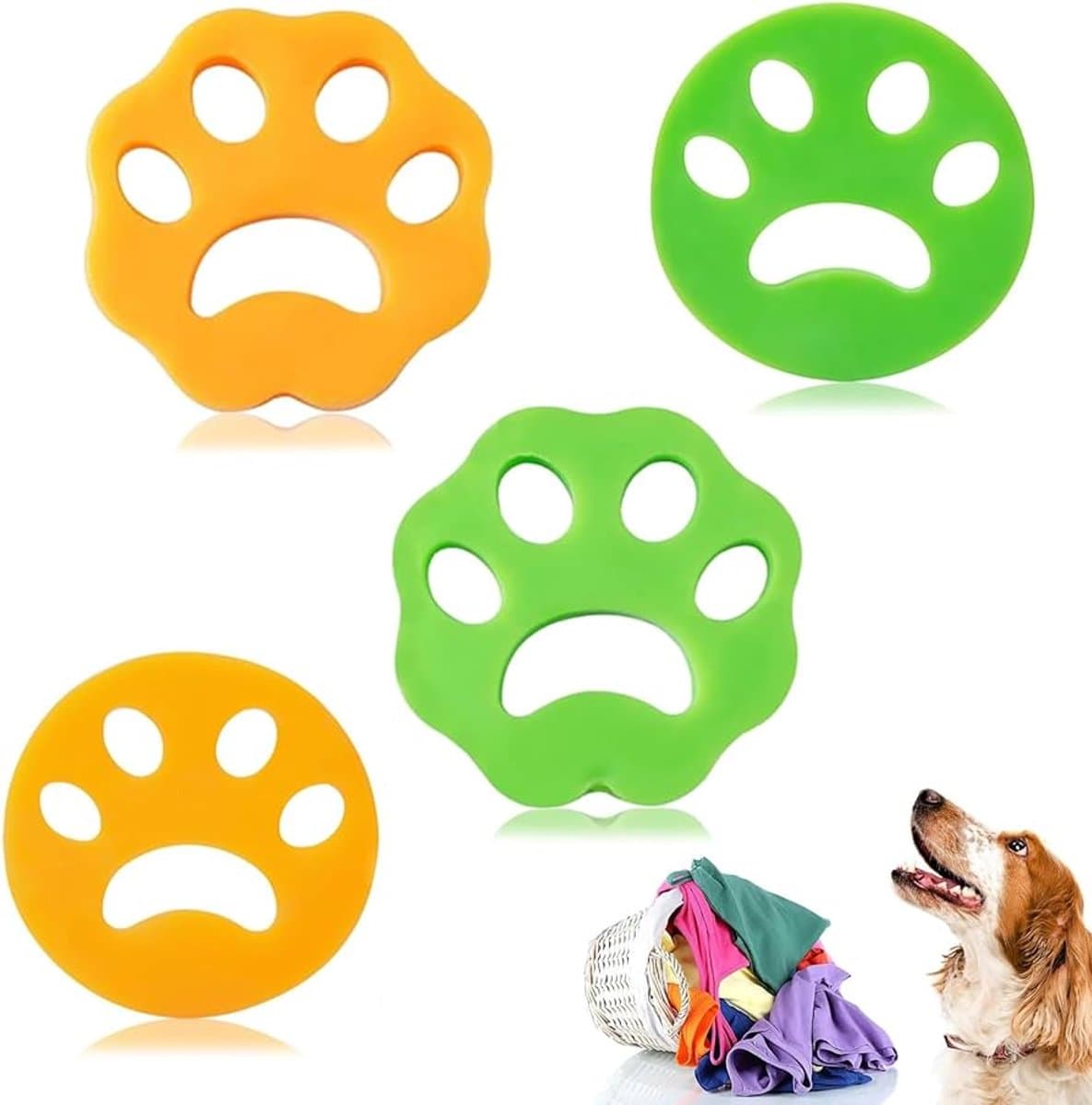 Haarvanger voor wasmachine - set van 4 - zwart - silicon — afbeelding 1