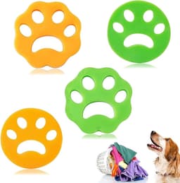 Haarvanger voor wasmachine - set van 4 - zwart - silicon — thumbnail 1