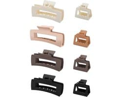 Grote Haarklemmen Set - 8 Stuks Antislip Haarspelden voor Dik en Dun Haar