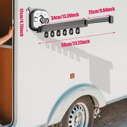 Draagbaar RV-droogrek voor boten, camper en reizen - Aluminium ladder kledingrek met ruimtebesparing — thumbnail 3