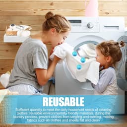 12 stuks herbruikbare haarvangers voor wasmachine - voor honden en katten - voor het verwijderen van dierenharen en pluisjes voor kleding - blauw — thumbnail 3