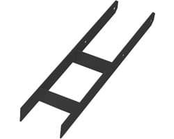 Podstawa H Serie - Zwarte Verzinkte Paalhouder - 140 mm - Poedergecoat