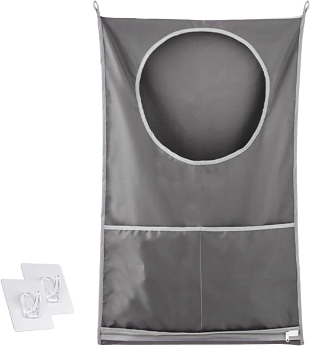 Unyqoos® Opvouwbare hangende waszak met ritssluiting voor ruimtebesparing en opslag — afbeelding 1