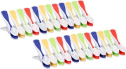 Wasknijpers - 96x stuks - multi-kleur - kunststof - wasspelden — thumbnail 1