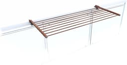Foxydry Duo 118 cm droogrek balkon - corten - rechthoekige reling — thumbnail 2