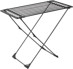 Staand Droogrek Metaal Zwart Intrekbaar XXL 110-189 cm - Droogtoren — thumbnail 1