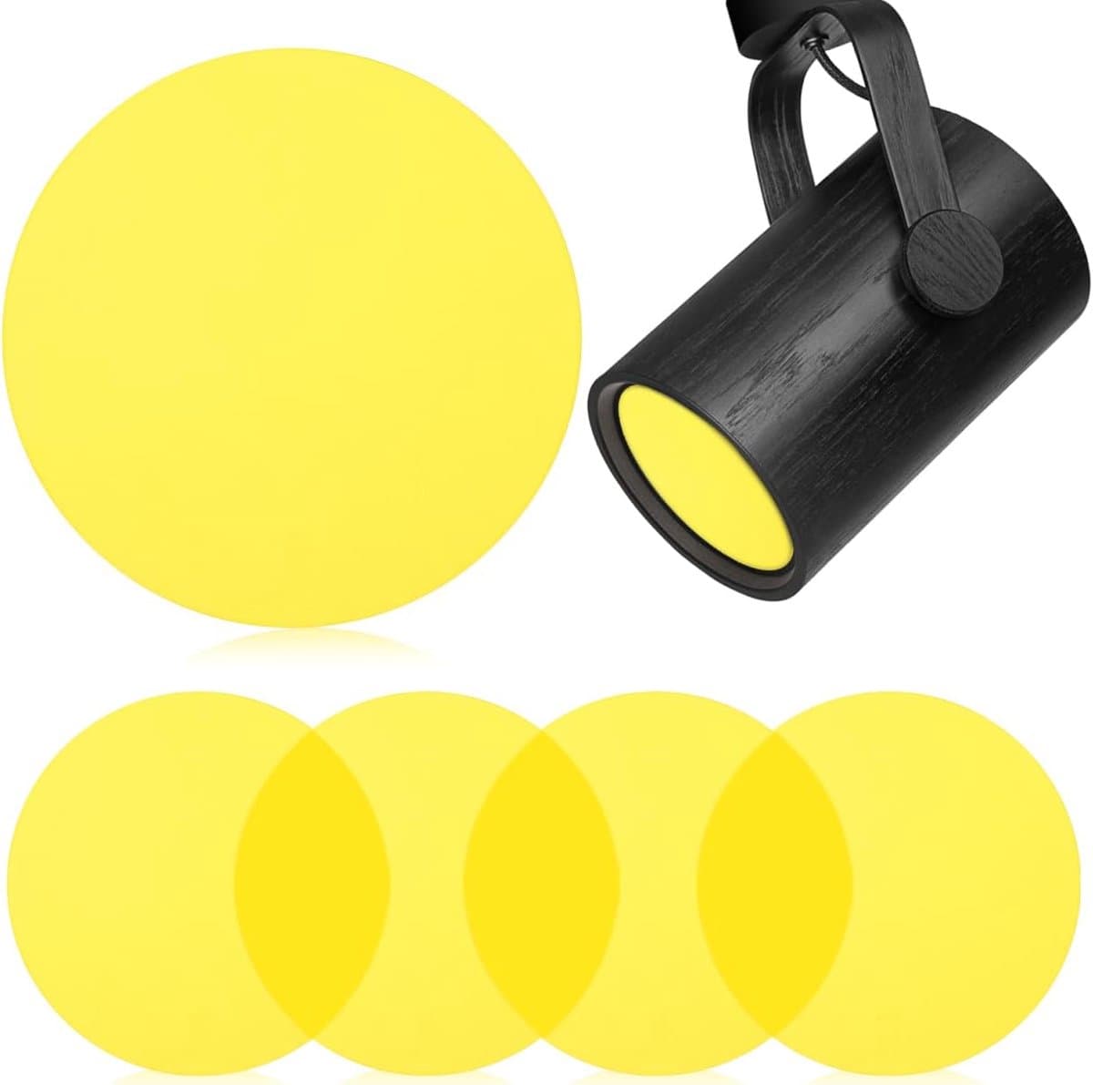5-delige zelfklevende kleurcorrectiefolie voor lampen, warm licht, lichtfilterfolie voor kleuraanpassing, gelijkmatige lichtverspreiding, veelzijdig voor woonruimteverlichting — afbeelding 1