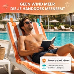 Strandlaken Knijpers 20 Stuks – Extra Grote Handdoekknijpers – Sterke Grip – Strand, Zwembad, Camping & Picknick — thumbnail 3