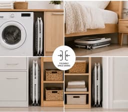 Wasmand met Wielen – Opvouwbare Wasmand met Grote Capaciteit – Ruimtebesparend en Verrijdbaar – Compacte Wasmand voor Badkamer en Wasruimte — thumbnail 4