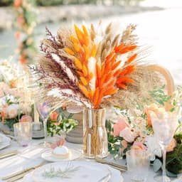 Gedroogde pampasbloemen, decoratie, pluizige, gedroogde bloemen, plant voor rustiek, boho, tafel, huis, woonkamer, bruiloft, herfstdecoratie — thumbnail 3
