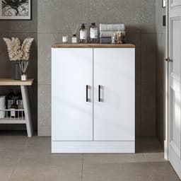 Roomart ATLANTIC-II Wasmachine Ombouwkast 70x90 cm - Onderkast - Wit Eiken — thumbnail 5